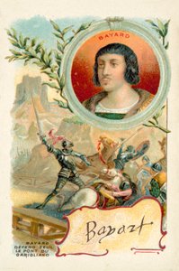 Bayard defending the Bridge of Garigliano on his own, 1503 by French School